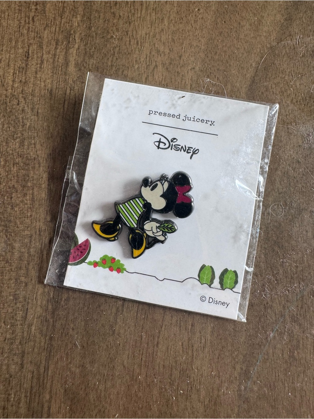 Minnie Mouse Pressed Juicery Pin New In Package - Pressed Very Disney Calab